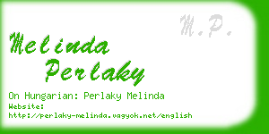 melinda perlaky business card